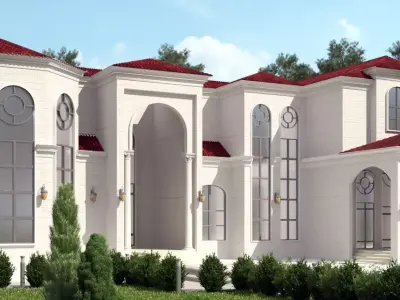 New classic villa built in united arab emirates  3D model