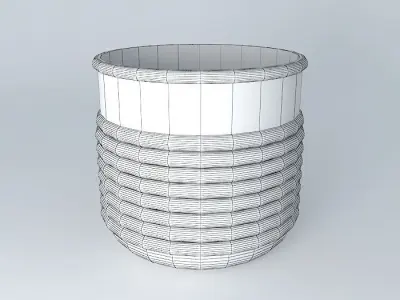 cachepô de metal metal plant pot Free 3D model