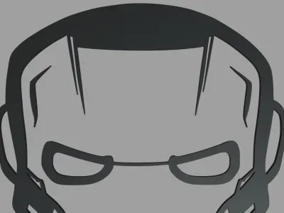 Iron Man 01 Wall Silhouette 3D print model