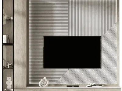 TV wall kit Modern furniture 3D model
