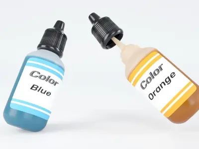Game Paint Bottle Colors 3D model