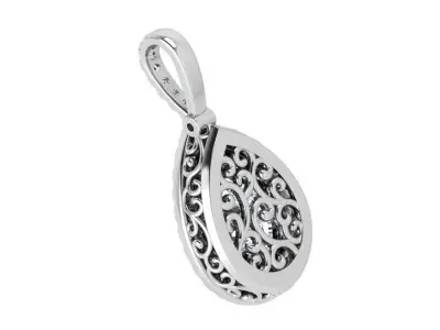 Pear Halo Pendant 3408 3D print model
