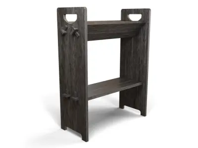 Book rack Low-poly 3D model