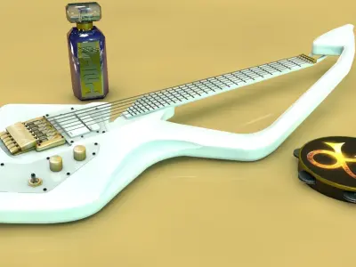 Prince C model Guitar 3D model