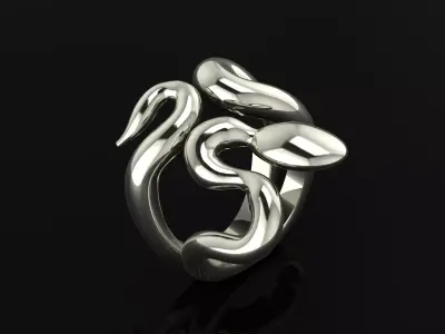 Mattioli the queen of desert snake ring 3D print model