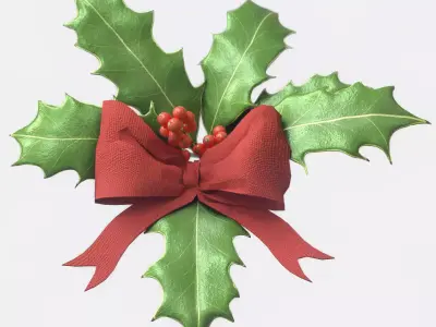 Christmas holly 3D model