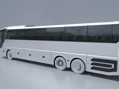 City Bus with interior 3D model