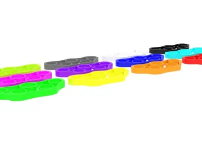 Rubber Finger Grippers Set 3D model