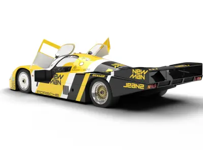 Porsche 956 Group C 1982 NewMan Joest Racing HQ 3d model  3D model