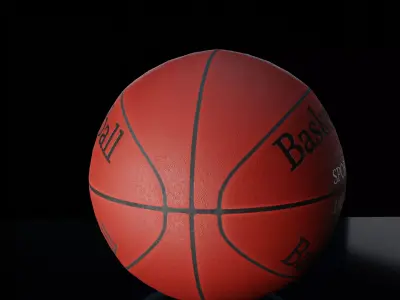 Basketball PBR ball Low-poly 3D model