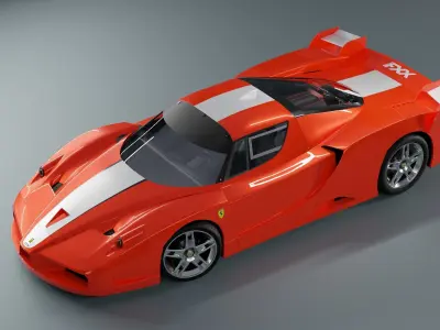Ferrari FXX Low-poly 3D model