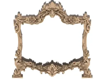 Frame-017 ornate frame 3D model