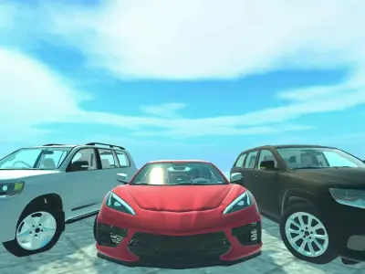 Corvette  Low-poly 3D model