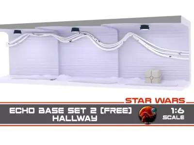 Echo Base Set 2 Hallway 1-6 scale Hottoys  Free 3D print model