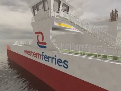 RO RO Ferry Vessel Western Ferries Sound of Soay 3D model