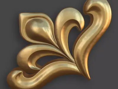 Ornamental Corner Set- Vol06 - Clean Quad Mesh - 4k PBR Textures 3D model