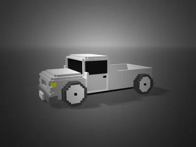 Pickup Voxel Low-poly 3D model