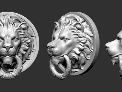 Lion Head 1 3D print model