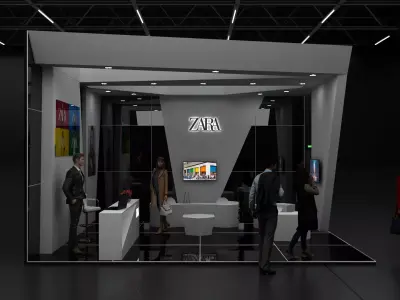 ZARA modern booth 6x6 3D model