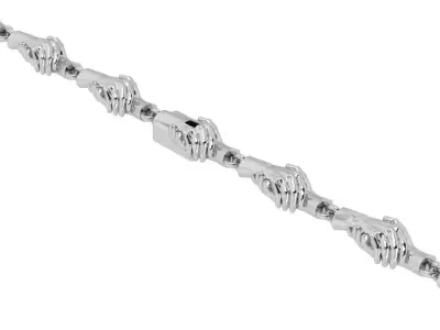 Chain Hand Bracelet 4318 3D print model