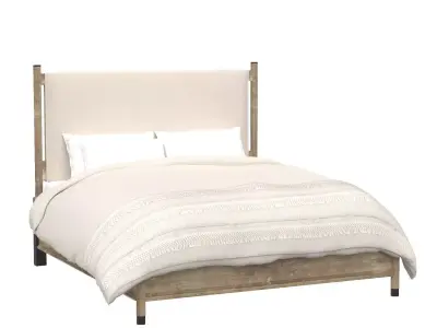 Hooker Furniture Bedroom Affinty California King Upholstered Bed 3D model