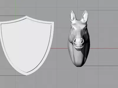 Horse head 3D model