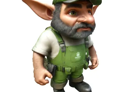 Enchanted Grove Guardians - Fantasy Gnome Figurine Collection 3D print model
