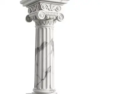 Marble Ionic Column model pack Low-poly 3D model