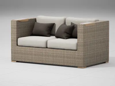 Patio Furniture 003 Sofa UE4 Low-poly 3D model