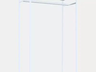 PLATSA Open clothes hanging unit 1 3D model