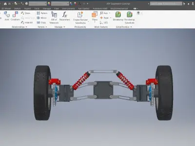 ATV Suspension Concept 3D model