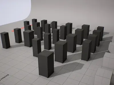 SAMSUNG - BESPOKE Refrigerator Built-IN Low-poly 3D model