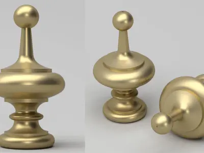 Elegant Finial 3D model