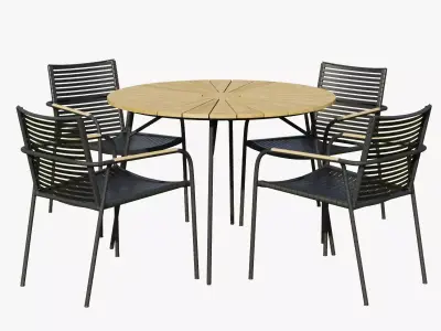 Jysk RANGSTRUP NABE garden set chair table 3D model