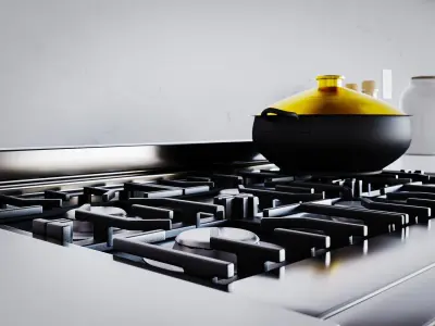 Modern Classic Kitchen Scene for 3DS Max  3D model