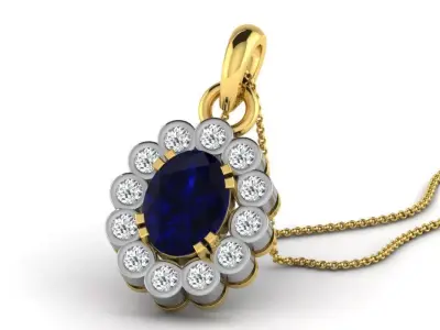 Women Pendant 3DM STL OBJ FBX Render Details 3D print model buy