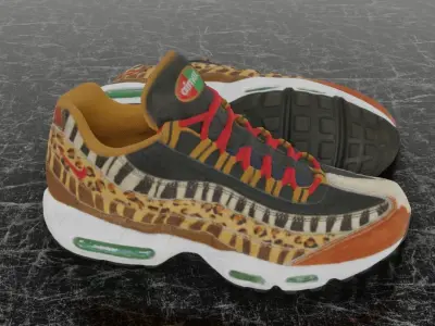 NIKE AIR MAX 95 ANIMAL SHOES 3D Low-poly 3D model