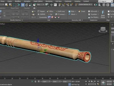 Sopilka Music Instrument Low-poly 3D model