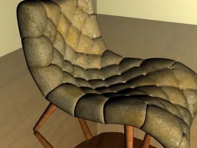Arm-Chair chair Low-poly 3D model
