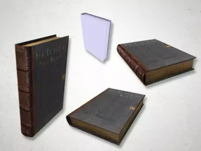 Book 2 lord of rings Free low-poly 3D model