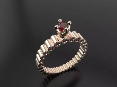 Ring with pipes 3D print model