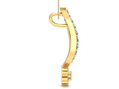 Solitaire Women Pendant 3dm STL OBJ FBX Renders Details 3D print model 48