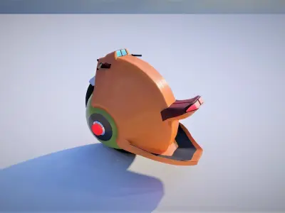 motocycle motorcycle with ball Low-poly 3D model
