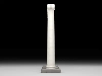 Ionic column 2 Low-poly 3D model