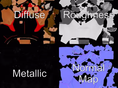 Red Athletic Wear model pack Low-poly 3D model