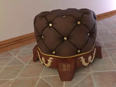 Royal Chesterfield Ottoman Free 3D model