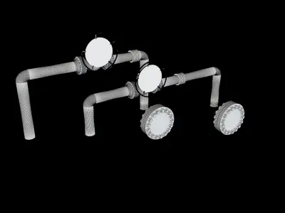 Industrial Gas Pipes m4 3D model