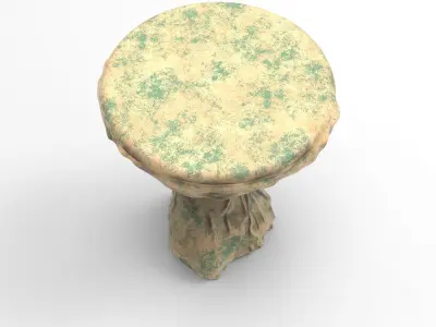 Tree Side Table Low-poly 3D model