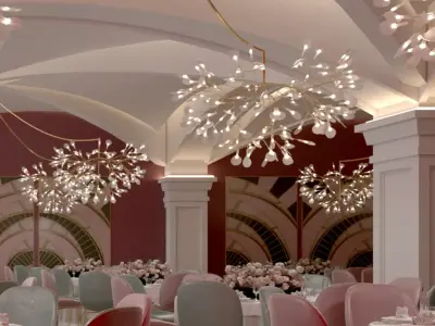 restaurant interior scenes 3D model