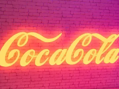 Coca Cola Sign Free low-poly 3D model